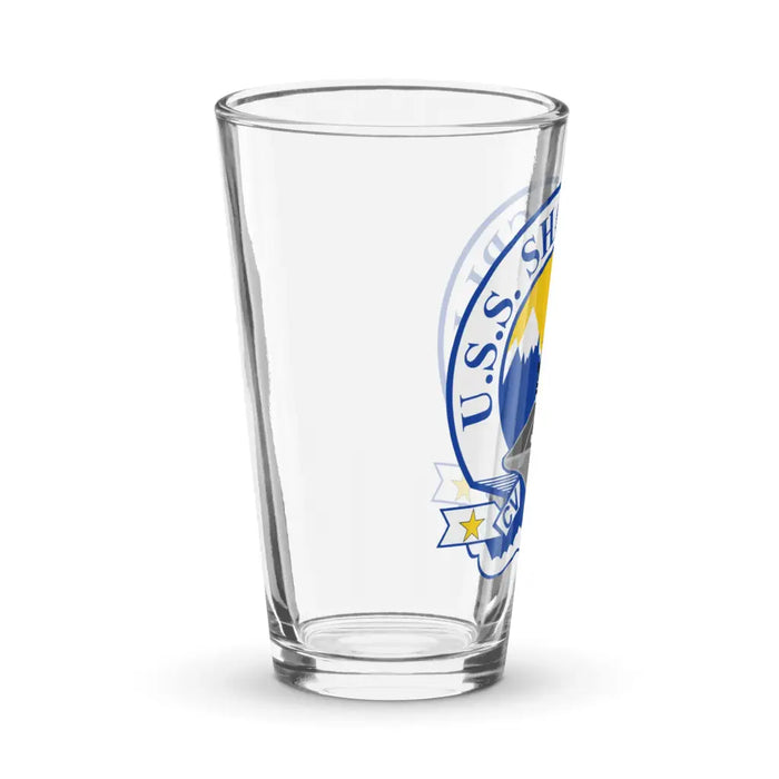 USS Shangri-La (CV-38) Beer Pint Glass Tactically Acquired   