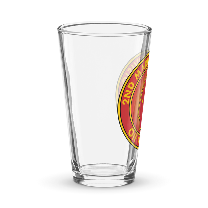 2nd Marine Division OIF Veteran Beer Pint Glass Tactically Acquired   