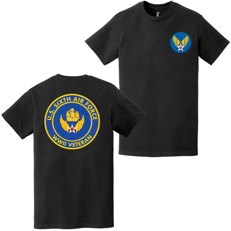 Sixth Air Force USAAF WW2 Veteran Emblem T-Shirt
