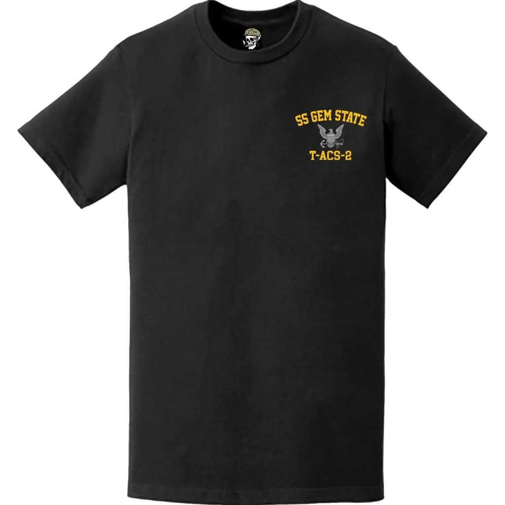 SS Gem State (T-ACS-2) Left Chest T-Shirt Tactically Acquired   
