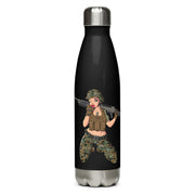 Yesi 240 Machine Gunner Stainless Steel Water Bottle Tactically Acquired Black
