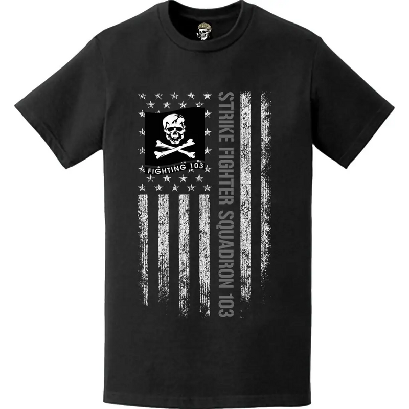 Strike Fighter Squadron 103 (VFA-103) American Flag T-Shirt