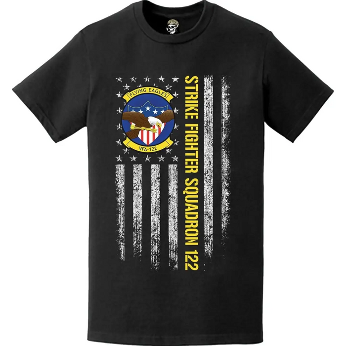 Strike Fighter Squadron 122 (VFA-122) American Flag T-Shirt Tactically Acquired   