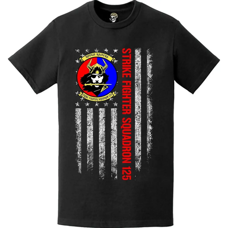 Strike Fighter Squadron 125 (VFA-125) American Flag T-Shirt