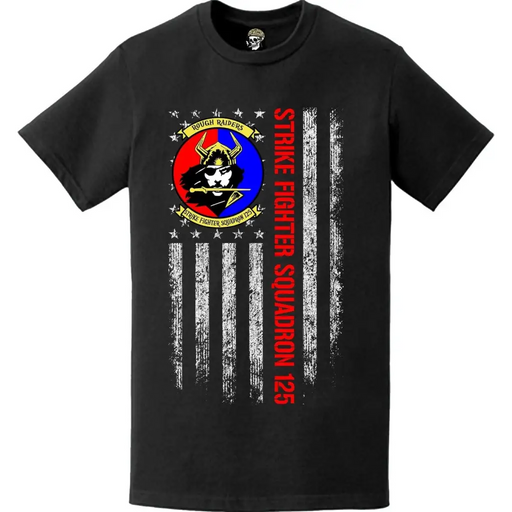 Strike Fighter Squadron 125 (VFA-125) American Flag T-Shirt Tactically Acquired   