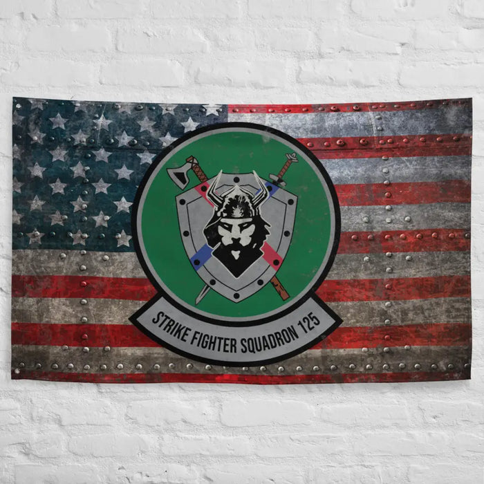 Strike Fighter Squadron 125 (VFA-125) Indoor Wall Flag Tactically Acquired   