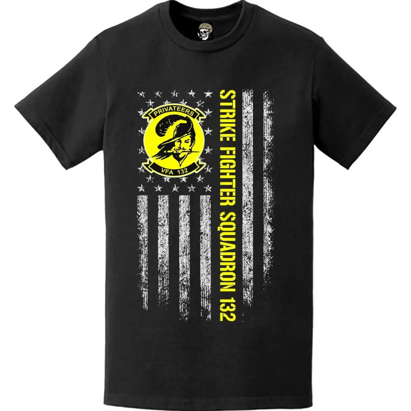 Strike Fighter Squadron 132 (VFA-132) American Flag T-Shirt
