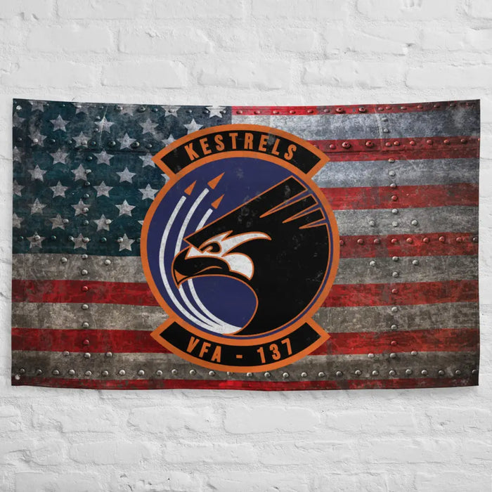 Strike Fighter Squadron 137 (VFA-137) Indoor Wall Flag Tactically Acquired   