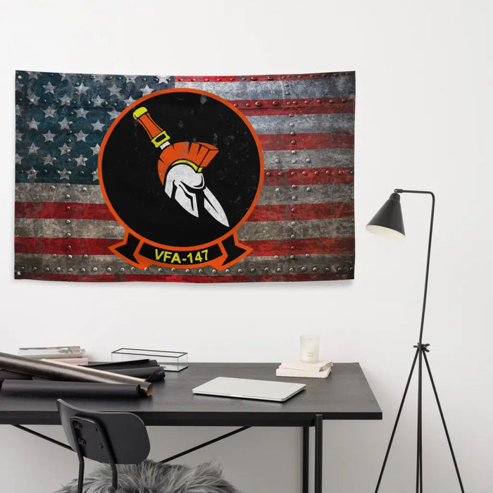 Strike Fighter Squadron 147 (VFA-147) Indoor Wall Flag Tactically Acquired   