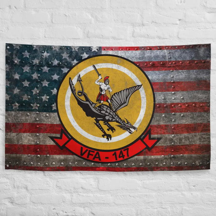 Strike Fighter Squadron 147 (VFA-147) Indoor Wall Flag Tactically Acquired   