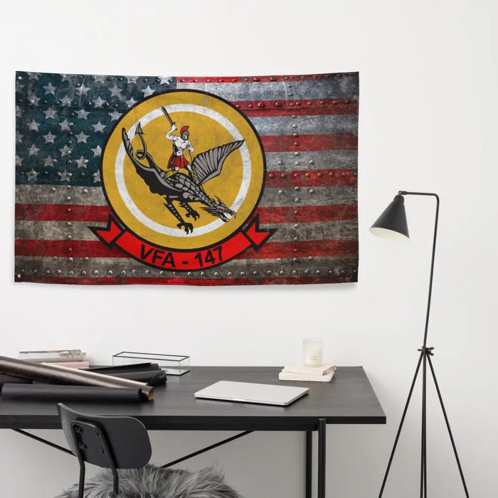 Strike Fighter Squadron 147 (VFA-147) Indoor Wall Flag Tactically Acquired   