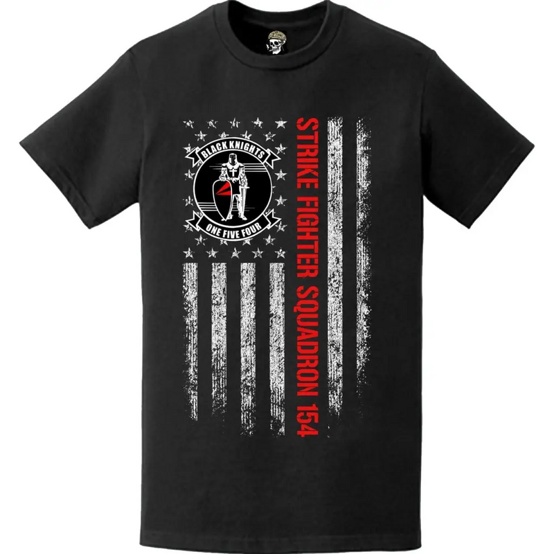 Strike Fighter Squadron 154 (VFA-154) American Flag T-Shirt