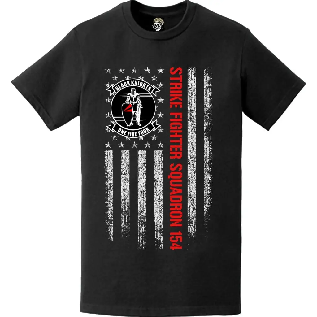 Strike Fighter Squadron 154 (VFA-154) American Flag T-Shirt Tactically Acquired   
