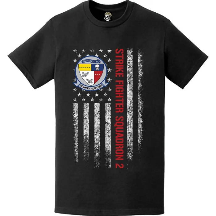 Strike Fighter Squadron 2 (VFA-2) American Flag T-Shirt Tactically Acquired   