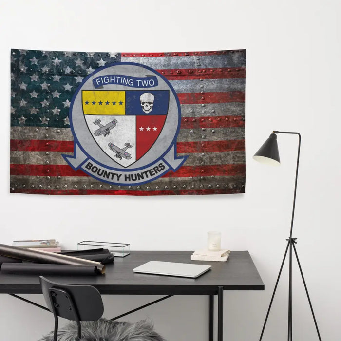 Strike Fighter Squadron 2 (VFA-2) Indoor Wall Flag Tactically Acquired   