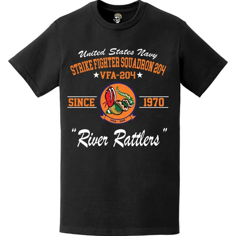 Strike Fighter Squadron 204 (VFA-204) 'River Rattlers' Since 1970 T-Shirt