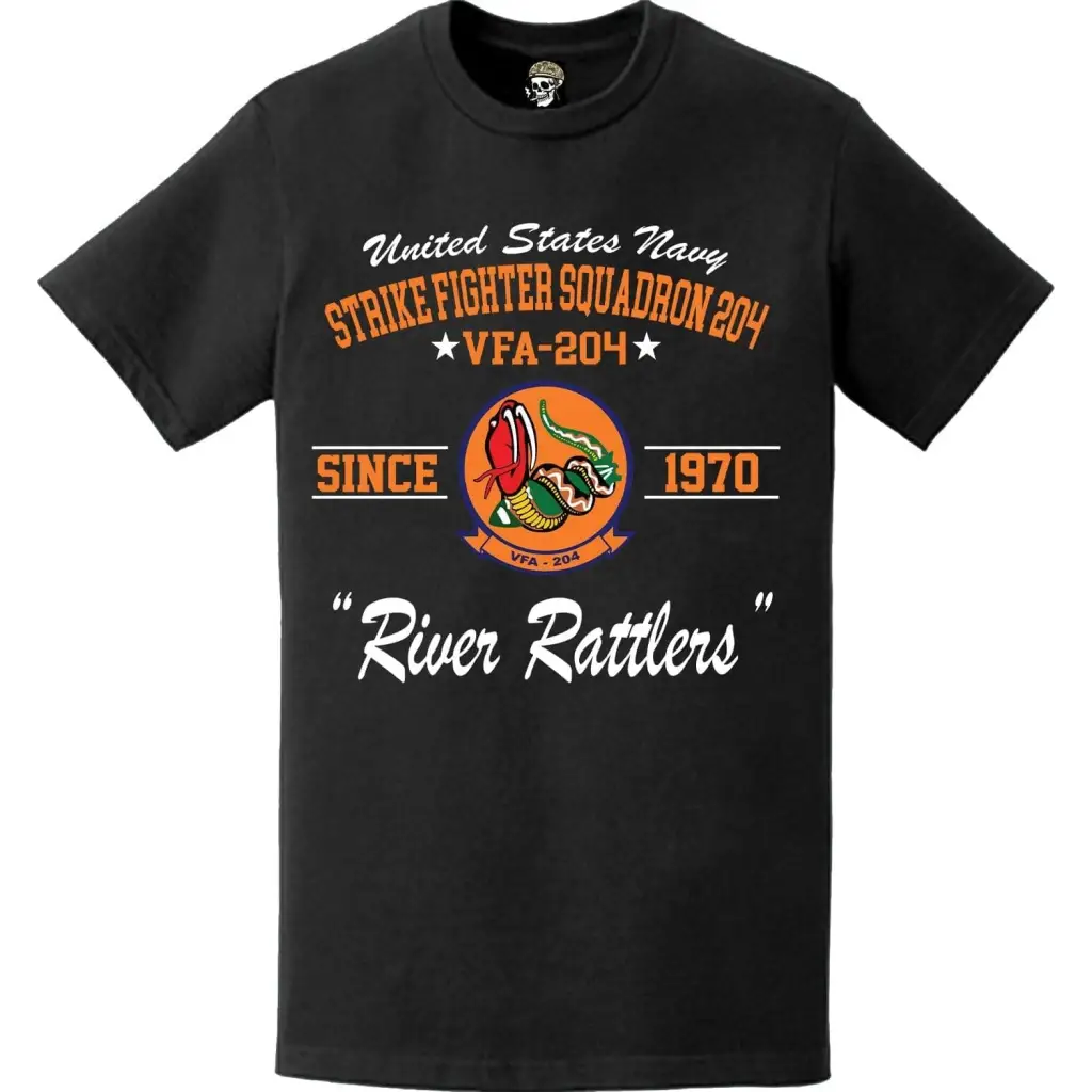 Strike Fighter Squadron 204 (VFA-204) 'River Rattlers' Since 1970 T-Shirt Tactically Acquired   