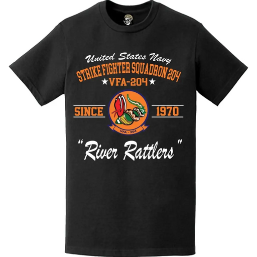 Strike Fighter Squadron 204 (VFA-204) 'River Rattlers' Since 1970 T-Shirt Tactically Acquired   