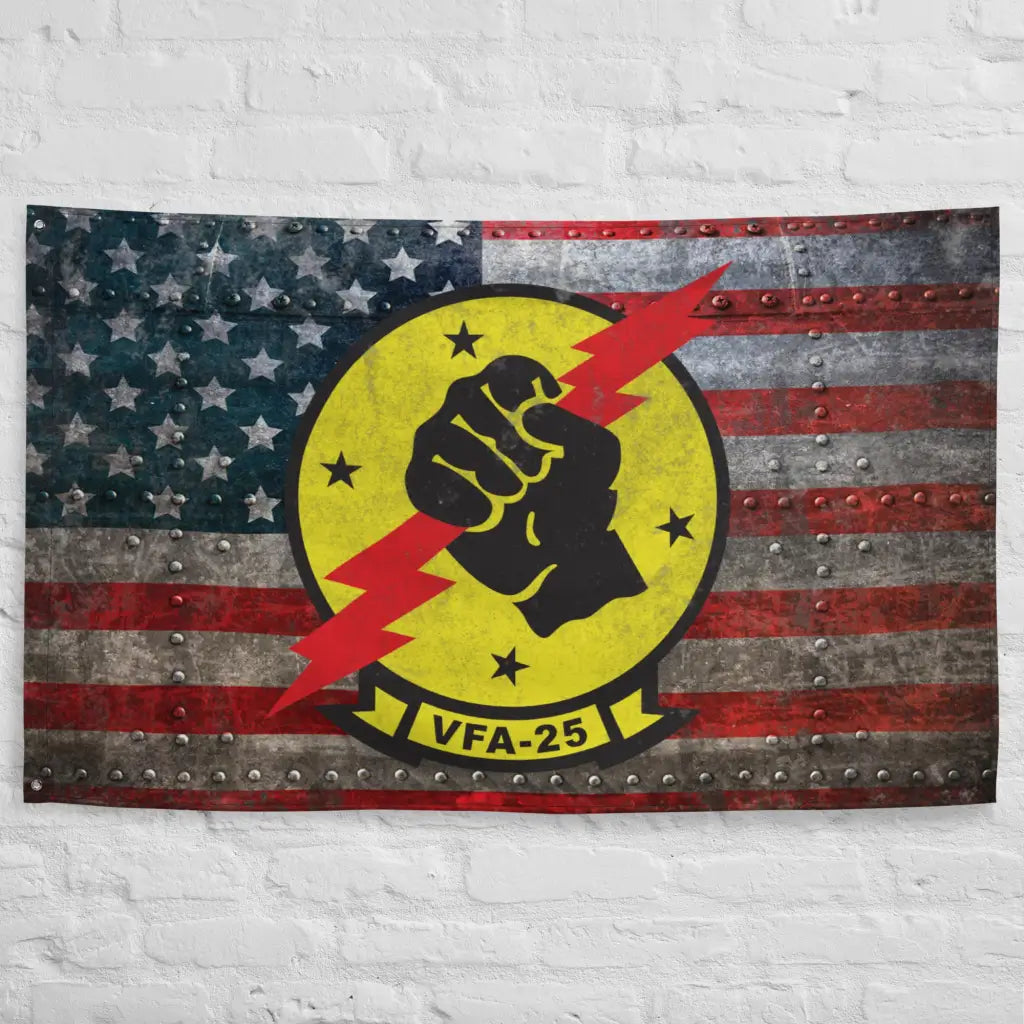 Strike Fighter Squadron 25 (VFA-25) Indoor Wall Flag Tactically Acquired   
