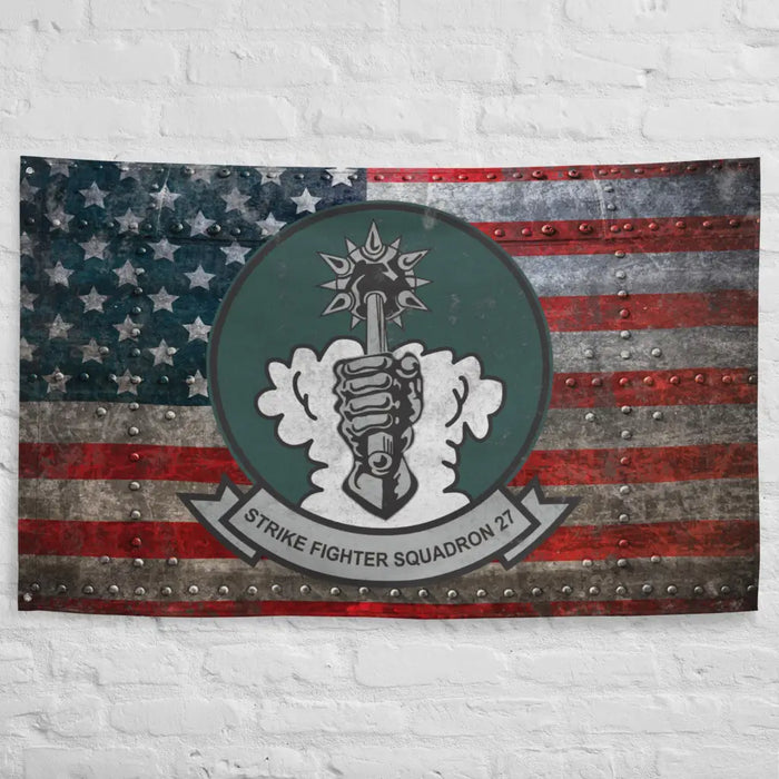 Strike Fighter Squadron 27 (VFA-27) Indoor Wall Flag Tactically Acquired   