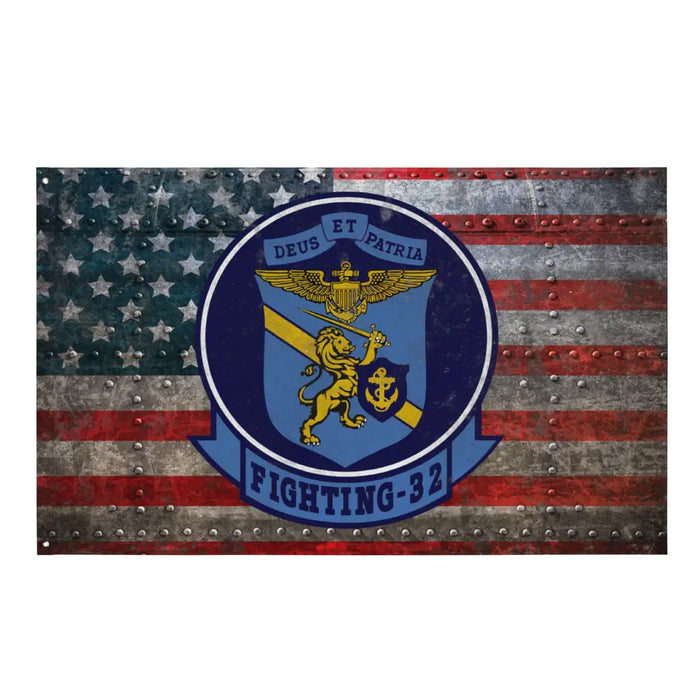 Strike Fighter Squadron 32 (VFA-32) Indoor Wall Flag Tactically Acquired Default Title  