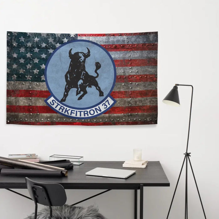 Strike Fighter Squadron 37 (VFA-37) Indoor Wall Flag Tactically Acquired   