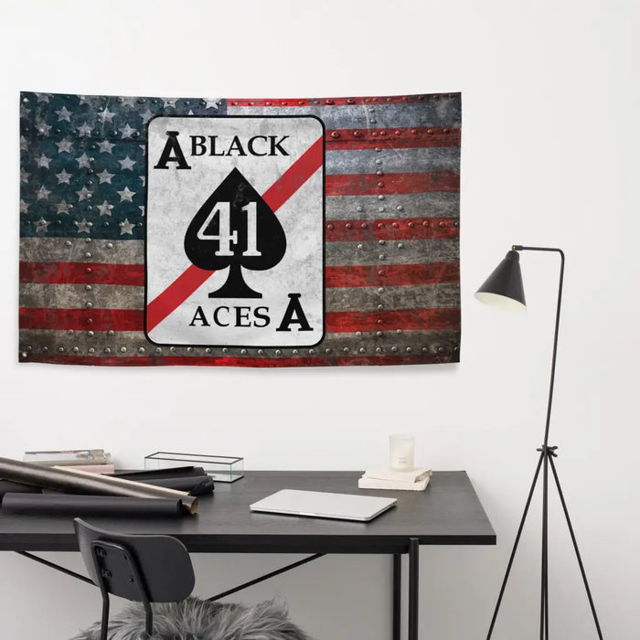 Strike Fighter Squadron 41 (VFA-41) Indoor Wall Flag Tactically Acquired   