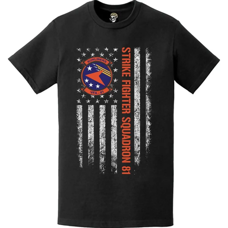 Strike Fighter Squadron 81 (VFA-81) American Flag T-Shirt