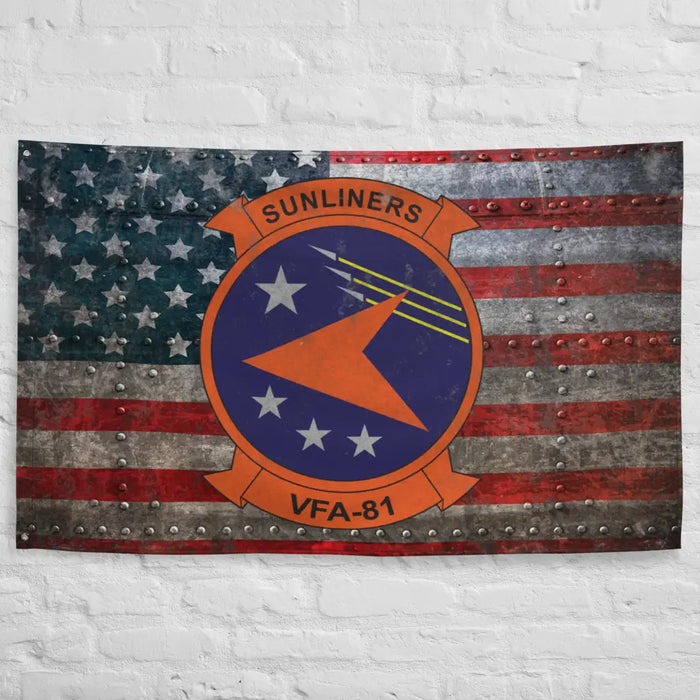Strike Fighter Squadron 81 (VFA-81) Indoor Wall Flag Tactically Acquired   