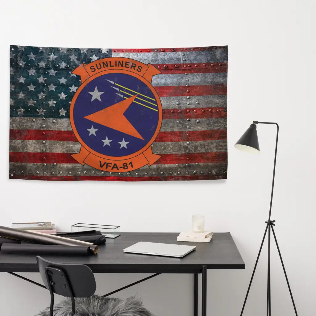 Strike Fighter Squadron 81 (VFA-81) Indoor Wall Flag Tactically Acquired   
