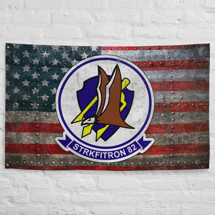 Strike Fighter Squadron 82 (VFA-82) Indoor Wall Flag Tactically Acquired   