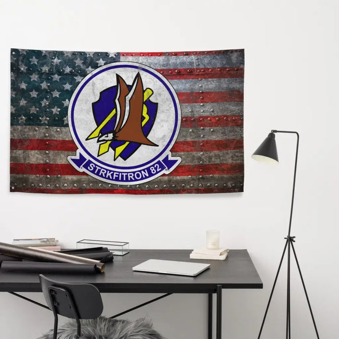 Strike Fighter Squadron 82 (VFA-82) Indoor Wall Flag Tactically Acquired   