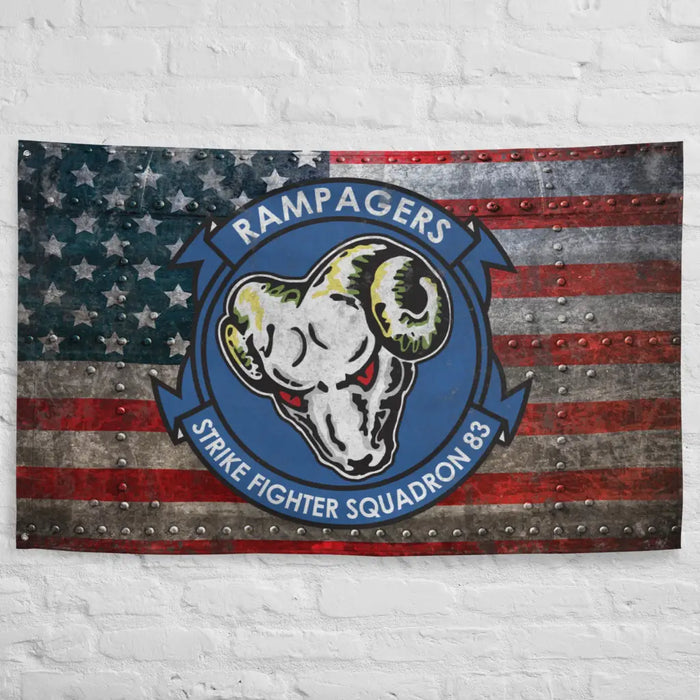 Strike Fighter Squadron 83 (VFA-83) Indoor Wall Flag Tactically Acquired   