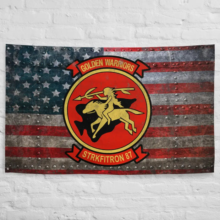 Strike Fighter Squadron 87 (VFA-87) Indoor Wall Flag Tactically Acquired   