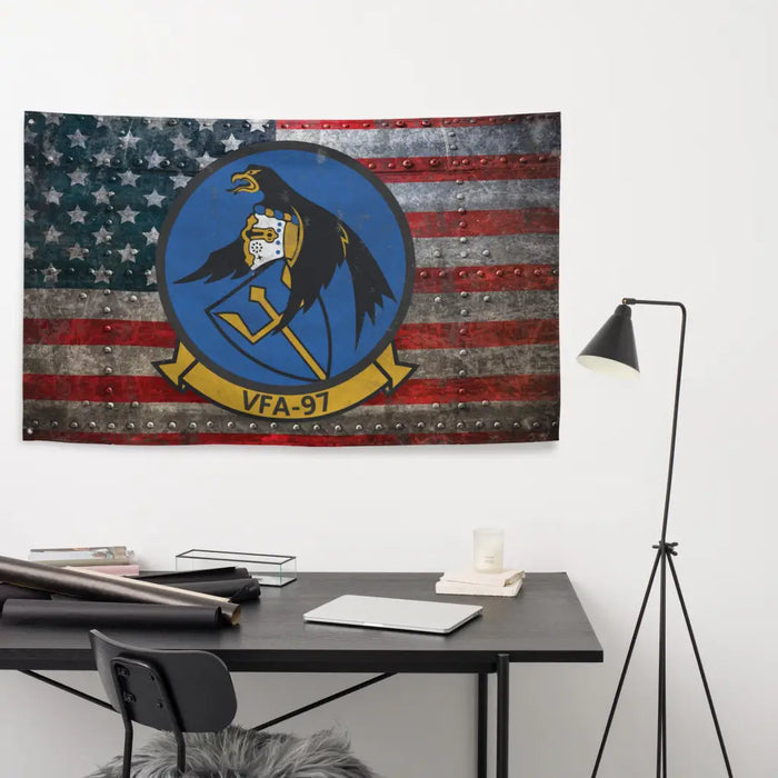 Strike Fighter Squadron 97 (VFA-97) Indoor Wall Flag Tactically Acquired   