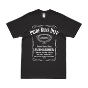Pride Runs Deep Navy Submariner Whiskey Label T-Shirt Tactically Acquired Small Black 