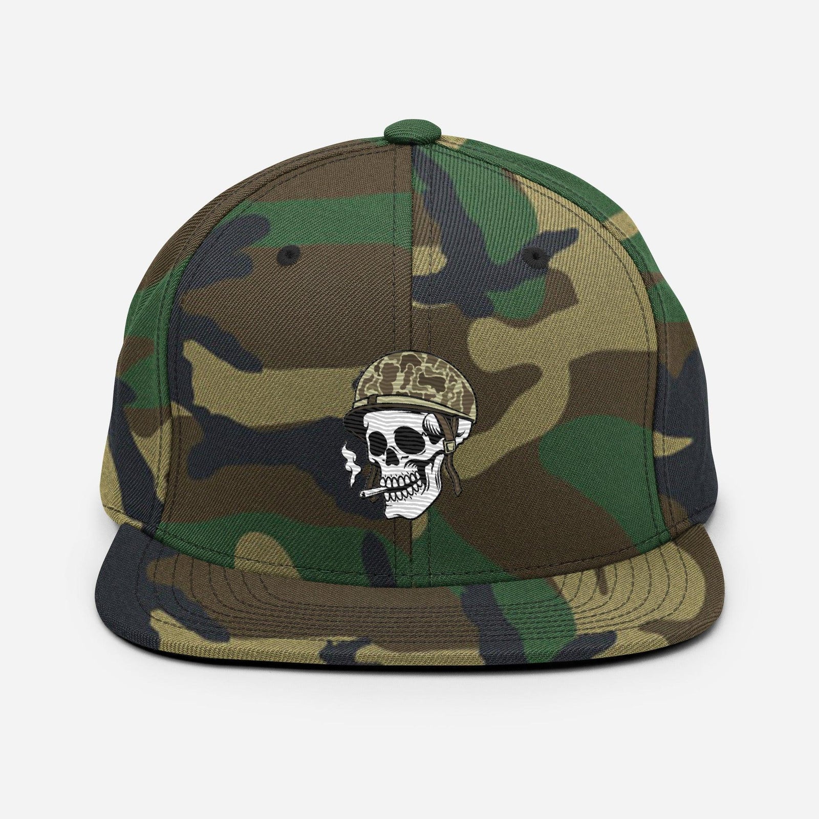 Tactically Acquired Embroidered Store Logo Snapback Hat Tactically Acquired Green Camo  