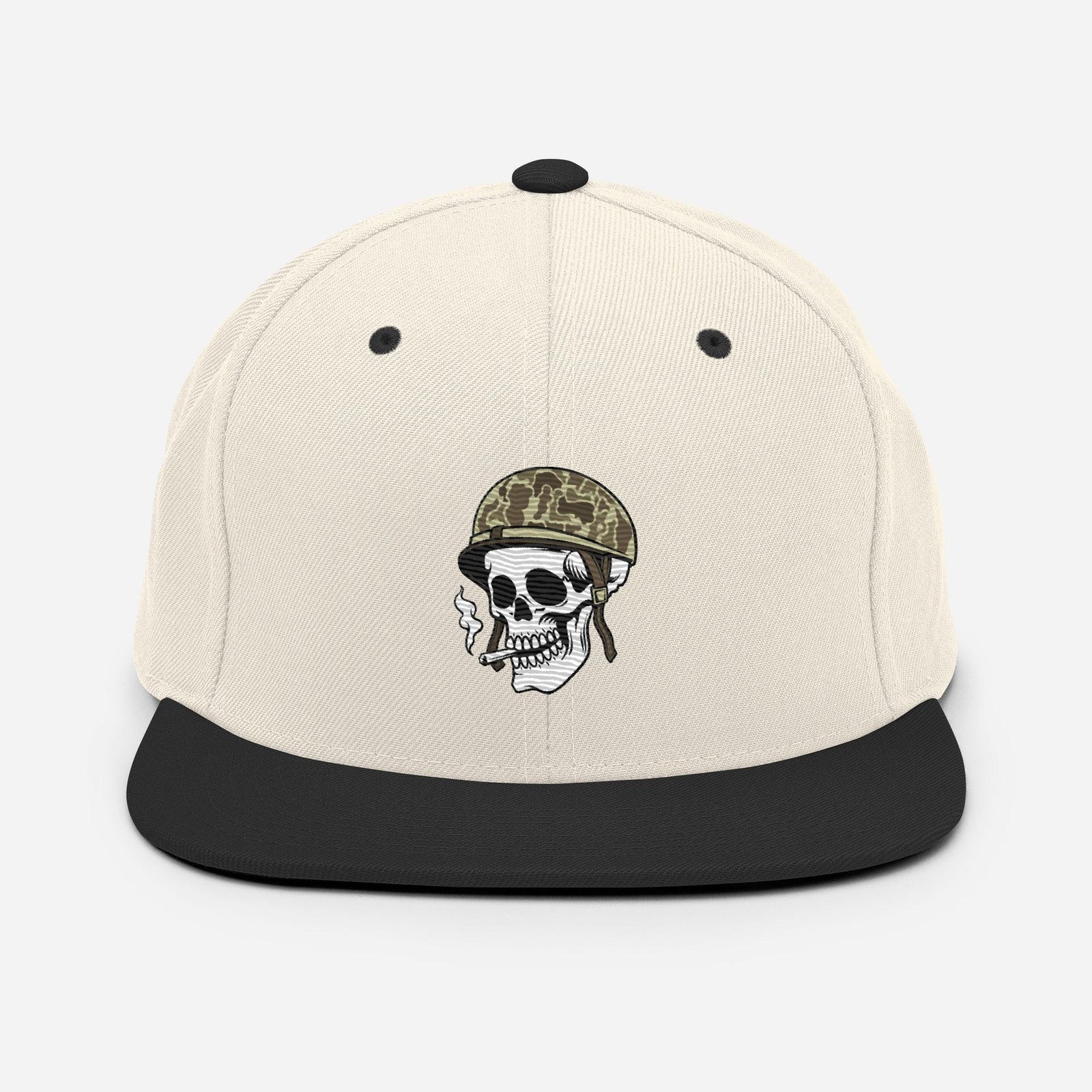 Tactically Acquired Embroidered Store Logo Snapback Hat Tactically Acquired Natural/ Black  