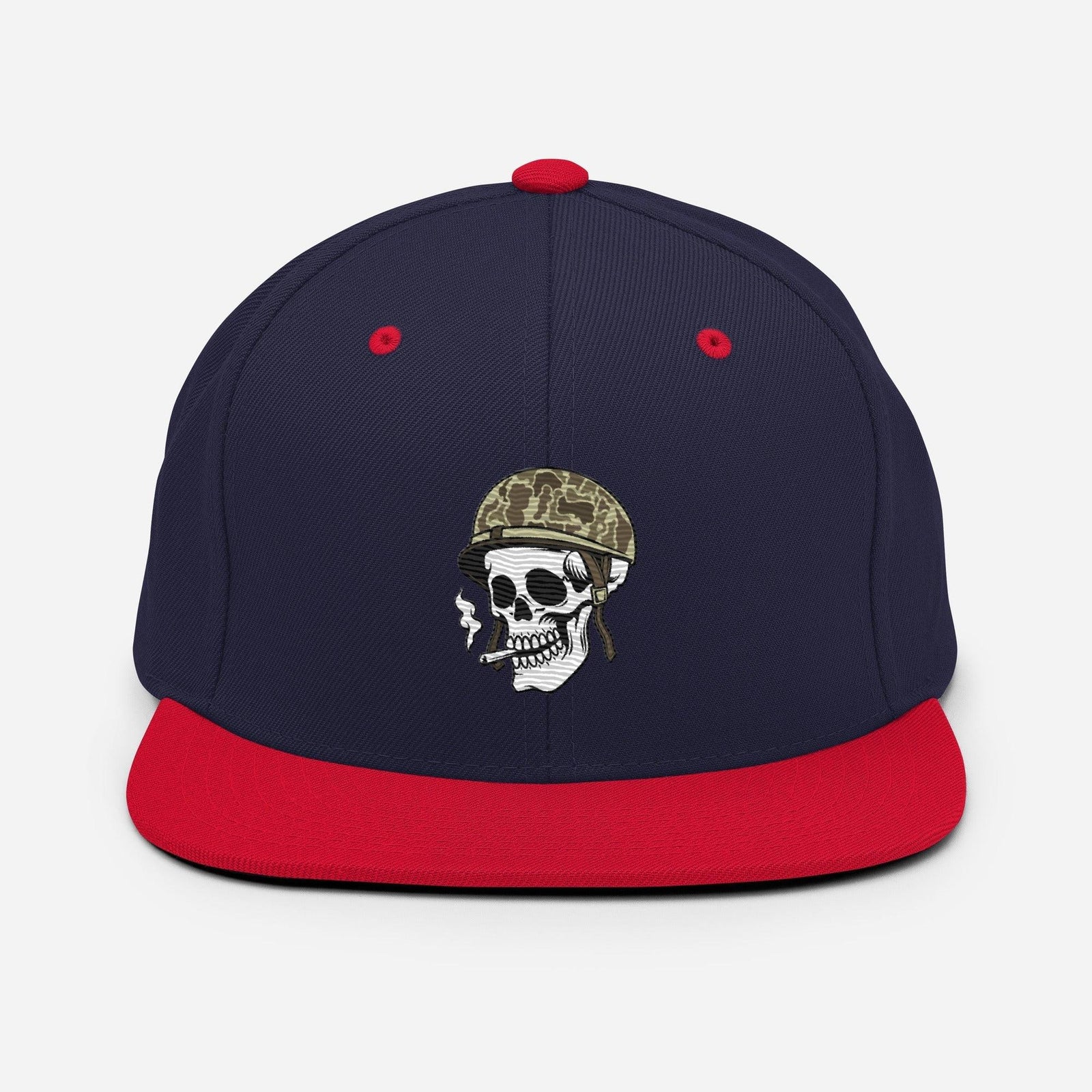 Tactically Acquired Embroidered Store Logo Snapback Hat Tactically Acquired Navy/ Red  