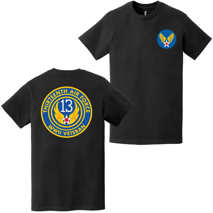 Thirteenth Air Force USAAF WW2 Veteran Emblem T-Shirt Tactically Acquired   
