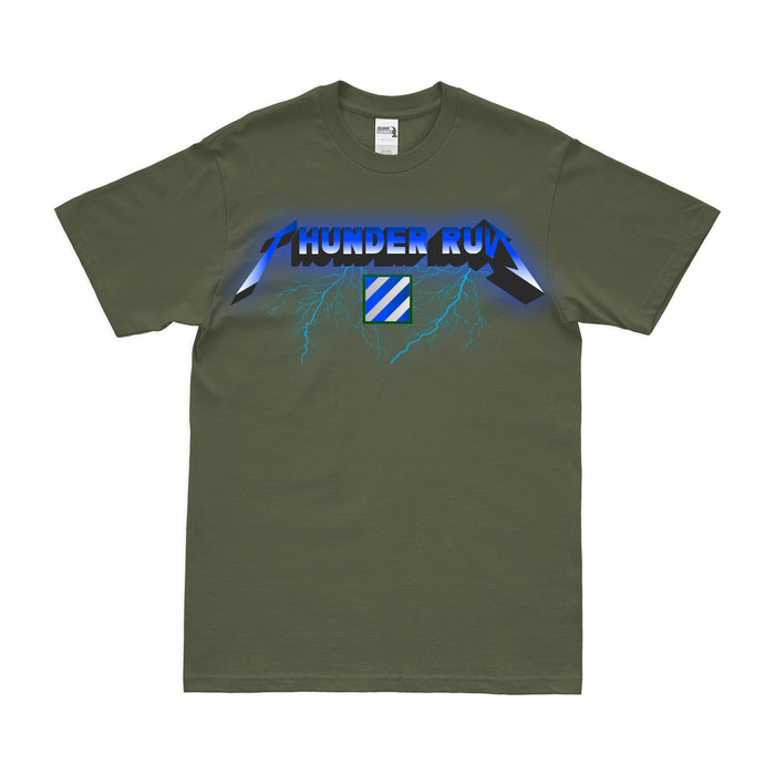 Operation Iraqi Freedom Thunder Run T-Shirt Tactically Acquired Military Green Small 