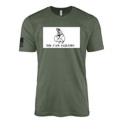 Tin Can Sailors Destroyer Veterans Association Logo T-Shirt - Military Green