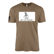 Tin Can Sailors Destroyer Veterans Association Logo T-Shirt - Woodland Brown