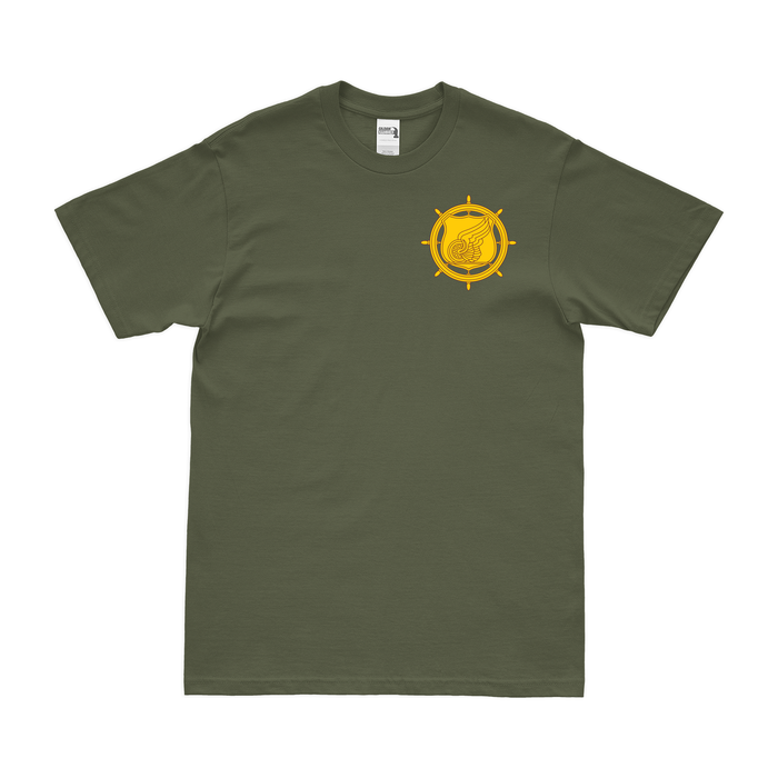 U.S. Army Transportation Corps Left Chest Emblem T-Shirt Tactically Acquired Military Green Small 