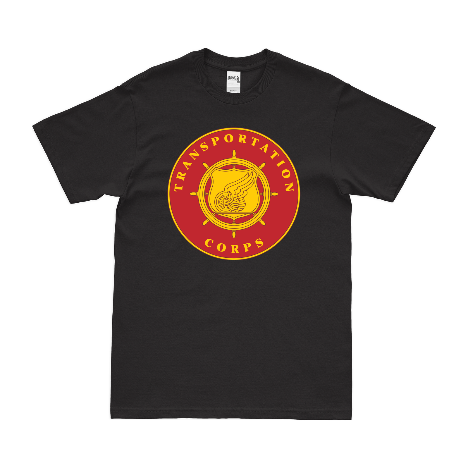 U.S. Army Transportation Corps Plaque T-Shirt Tactically Acquired Black Clean Small