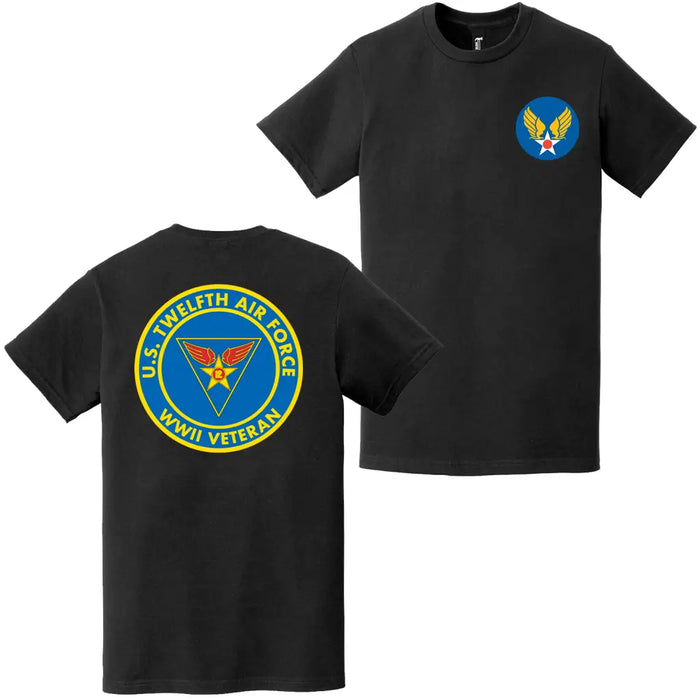 Twelfth Air Force USAAF WW2 Veteran Emblem T-Shirt Tactically Acquired   