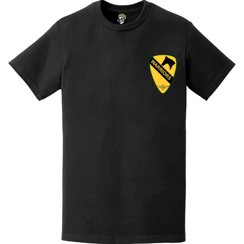 U.S. Army 1st Air Cavalry Brigade "Warriors" Logo Emblem Left Chest T-Shirt Tactically Acquired   