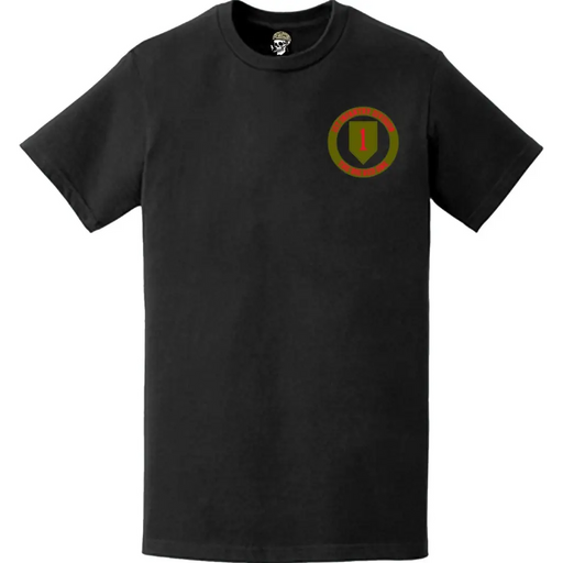 U.S. Army 1st Infantry Division (1st ID) "Big Red One" Left Chest T-Shirt Tactically Acquired   