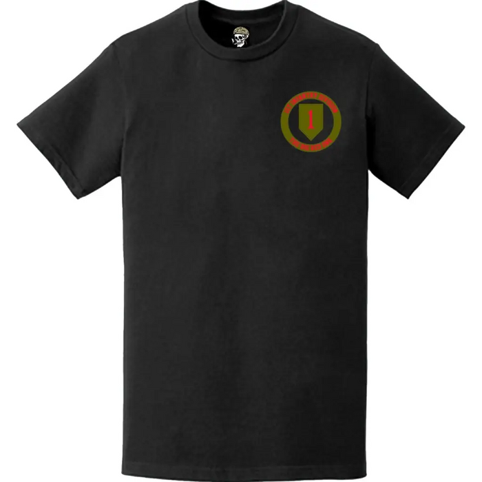 U.S. Army 1st Infantry Division (1st ID) "Big Red One" Left Chest T-Shirt Tactically Acquired   