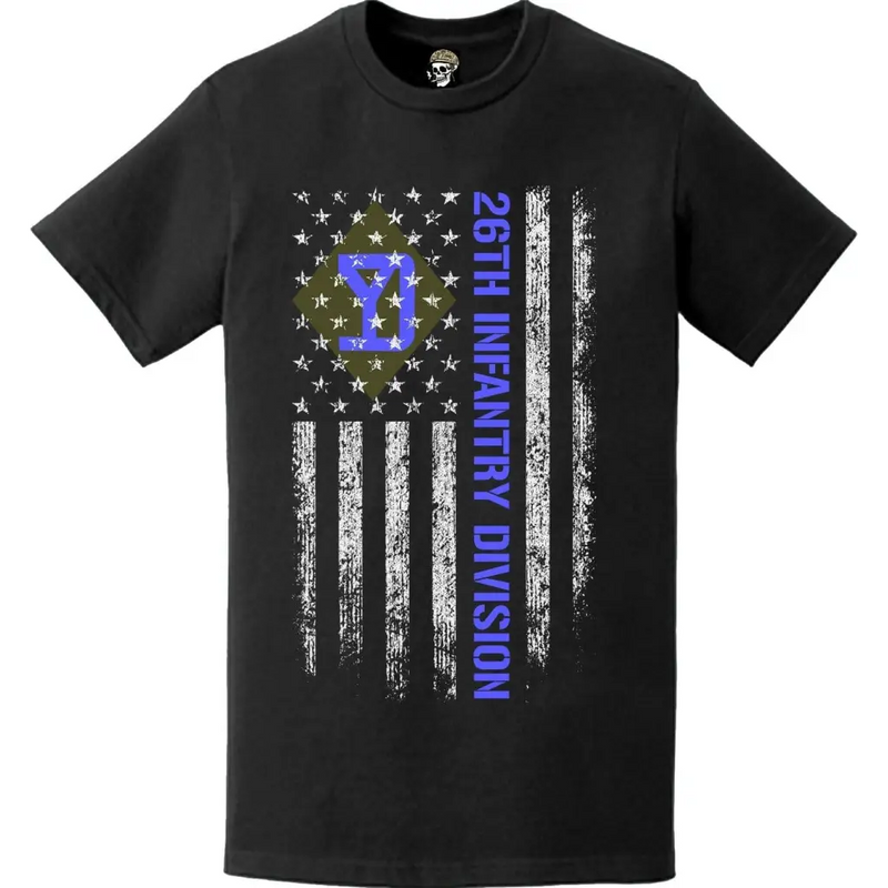 U.S. Army 26th Infantry Division (26th ID) American Flag T-Shirt